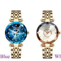 Diamond Shape Multicolour Dial and Rose Gold Strap Watch for Womens and Girls